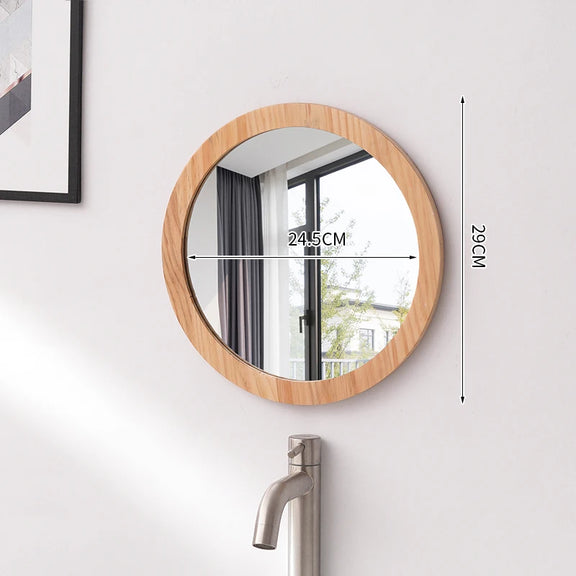 Variante 1 du Miroir Bois Rond Salle De Bain beige