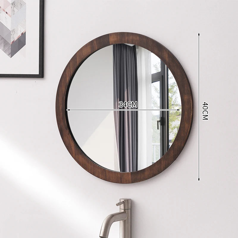 Variante 2 du Miroir Bois Rond Salle De Bain