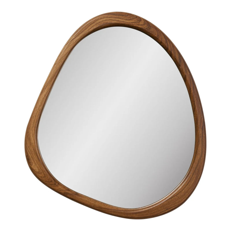 Miroir mural formes organiques cadre bois naturel
