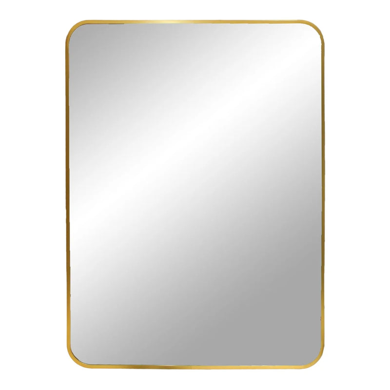 Miroir rectangulaire 50x70 cm cadre aluminium laiton