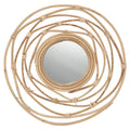Le miroir rotin grand format