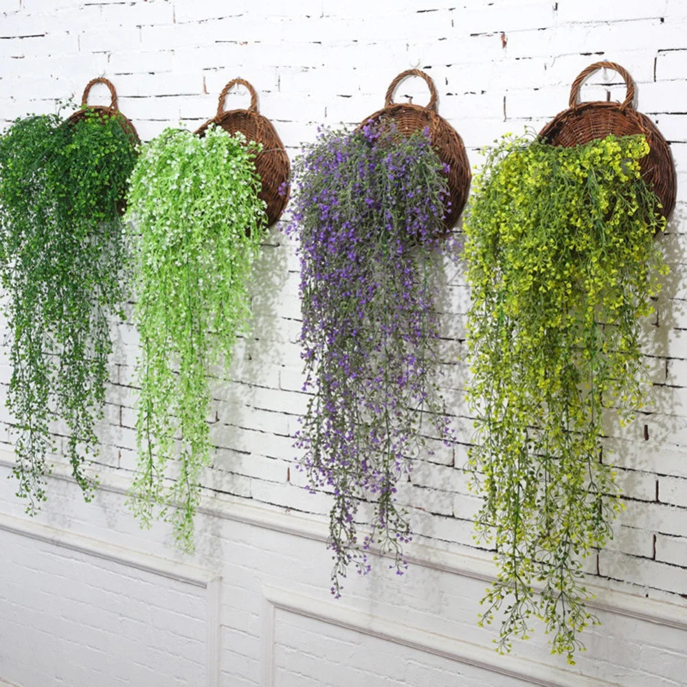 Panier mural en osier pour plantes lot de 4