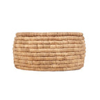 Panier rond en feuilles de bananier tressées couleur naturelle – Ø60 cm