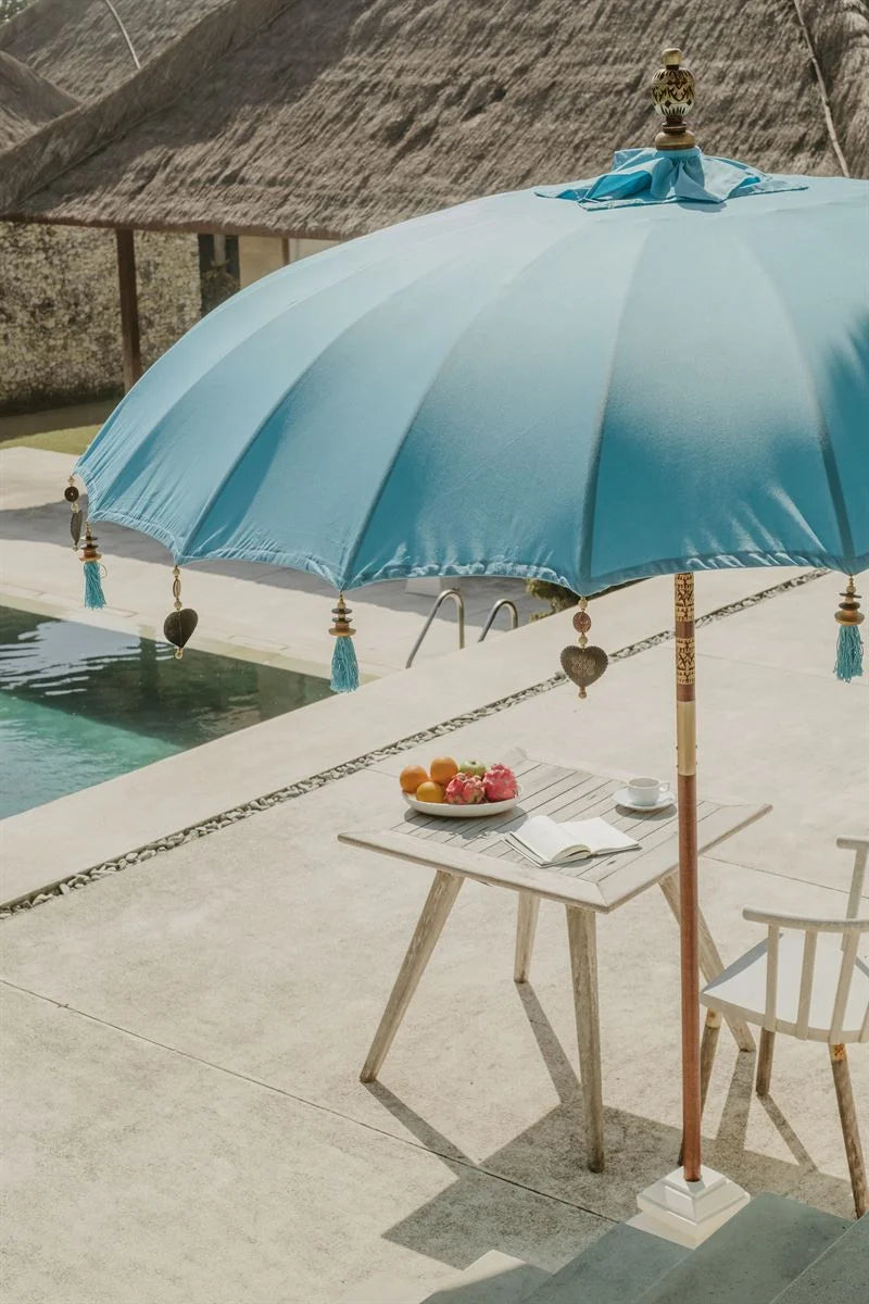 Parasol balinais 280 cm bleu mer