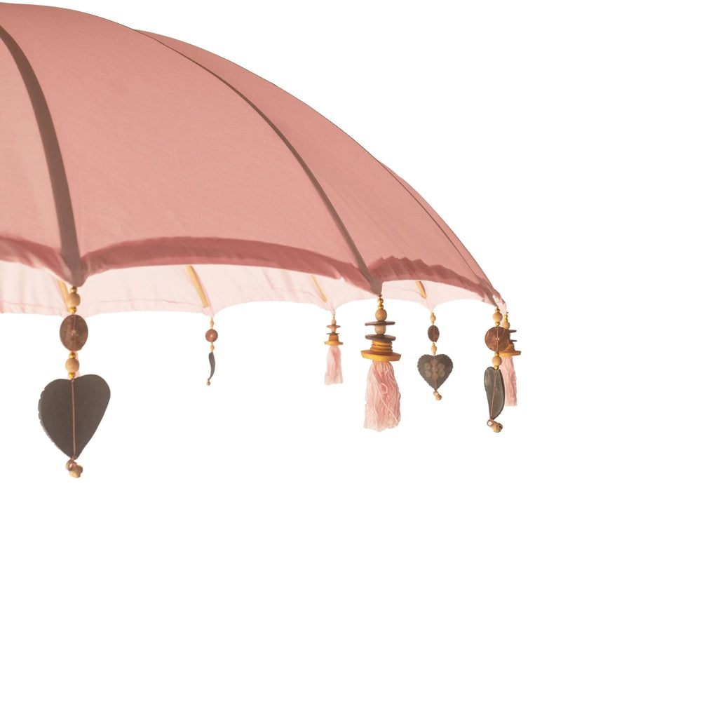 Parasol rose poudré 180 cm