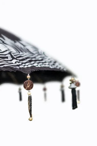 Parasol en tissu imperméable 250 cm noir