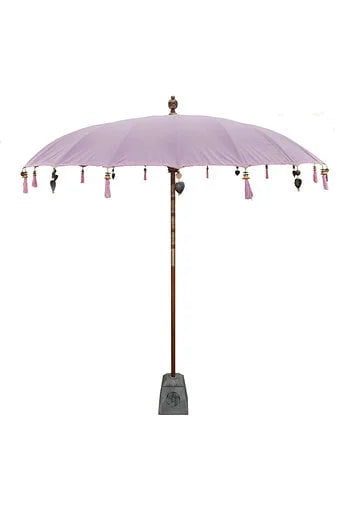 Parasol en tissu rose poudré 250 cm