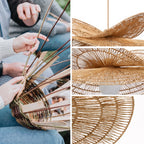 Suspension Papillon en Rotin et Osier ALIZÉ - Ø 40 cm