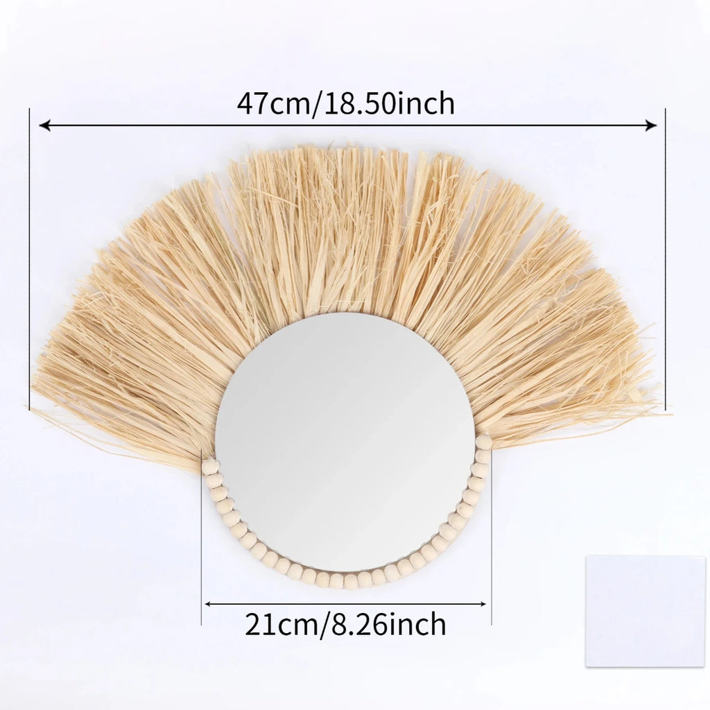 dimensions du miroir raphia en centimètres