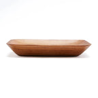 Plateau rectangulaire en racine de teck naturelle pour présentation culinaire