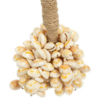 Décoratif en coquillages naturels fait main avec cluster de coquilles cowrie et corde