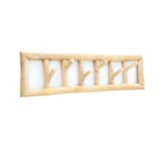 Porte-manteau mural en teck naturel design rectangulaire – 70x10 cm