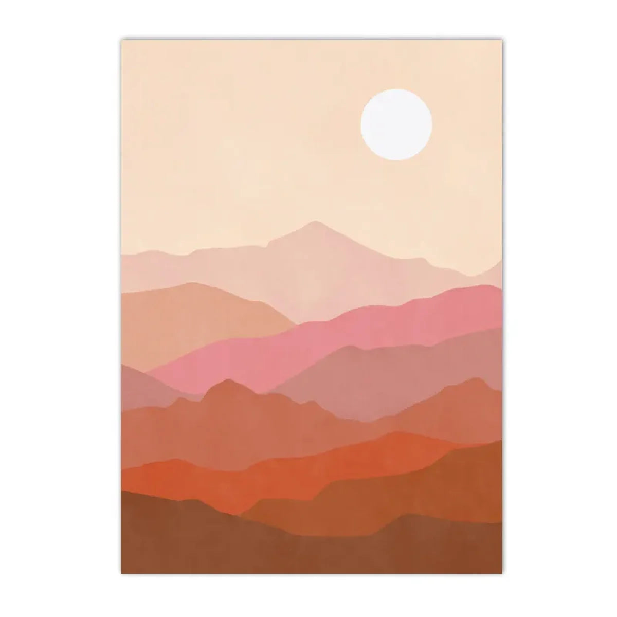 Poster decoratif montagnes en toile - 13x18cm