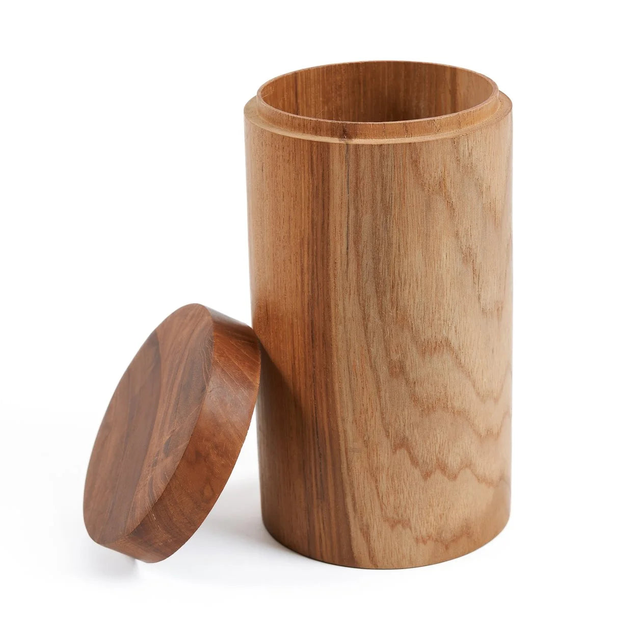 Pot décoratif en racine de teck sculptée H19 cm