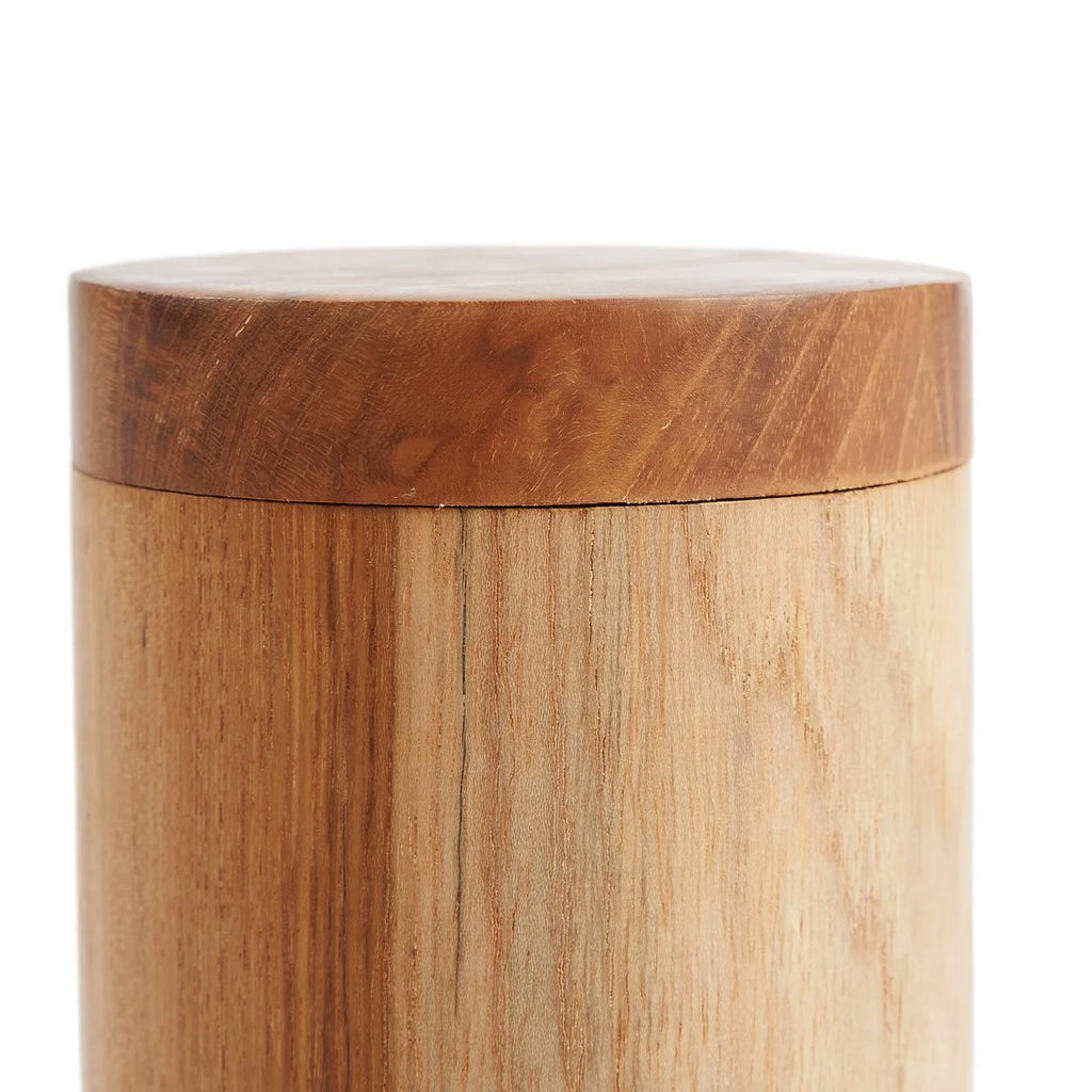 Pot décoratif en racine de teck sculptée H19 cm
