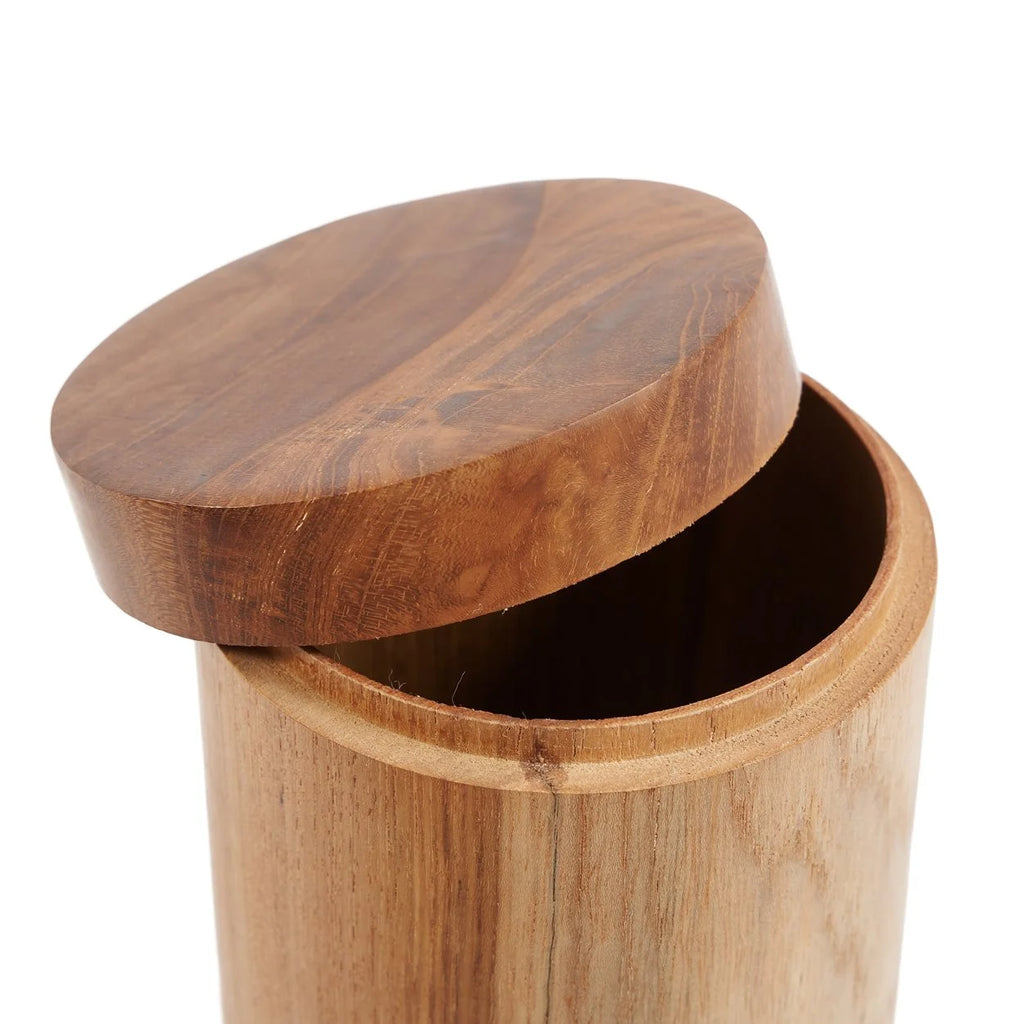 Pot décoratif en racine de teck sculptée H19 cm