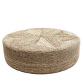 Pouf rond en jonc de mer naturel usage table basse salon – Ø100 cm