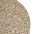 Pouf rond en jonc de mer naturel usage table basse salon – Ø100 cm