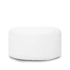 Pouf rond en tissu blanc – Intérieur moelleux – Ø60 cm