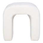 Siège de bain en mousse texturée blanche crème, forme ondulée 41x36,5 cm
