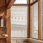 Rideau bohème macramé, vue générale.
