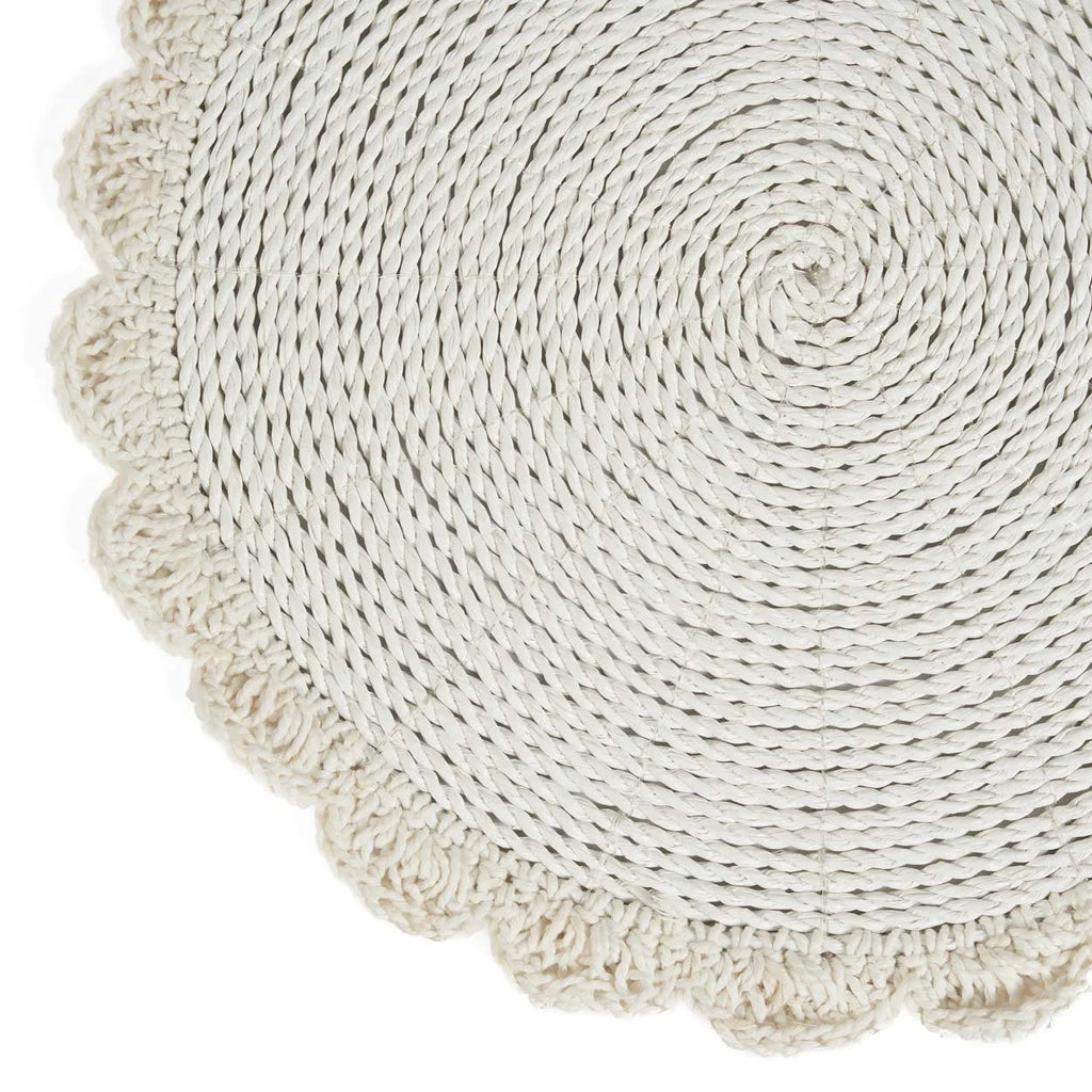 Set de table rond en macramé coton
