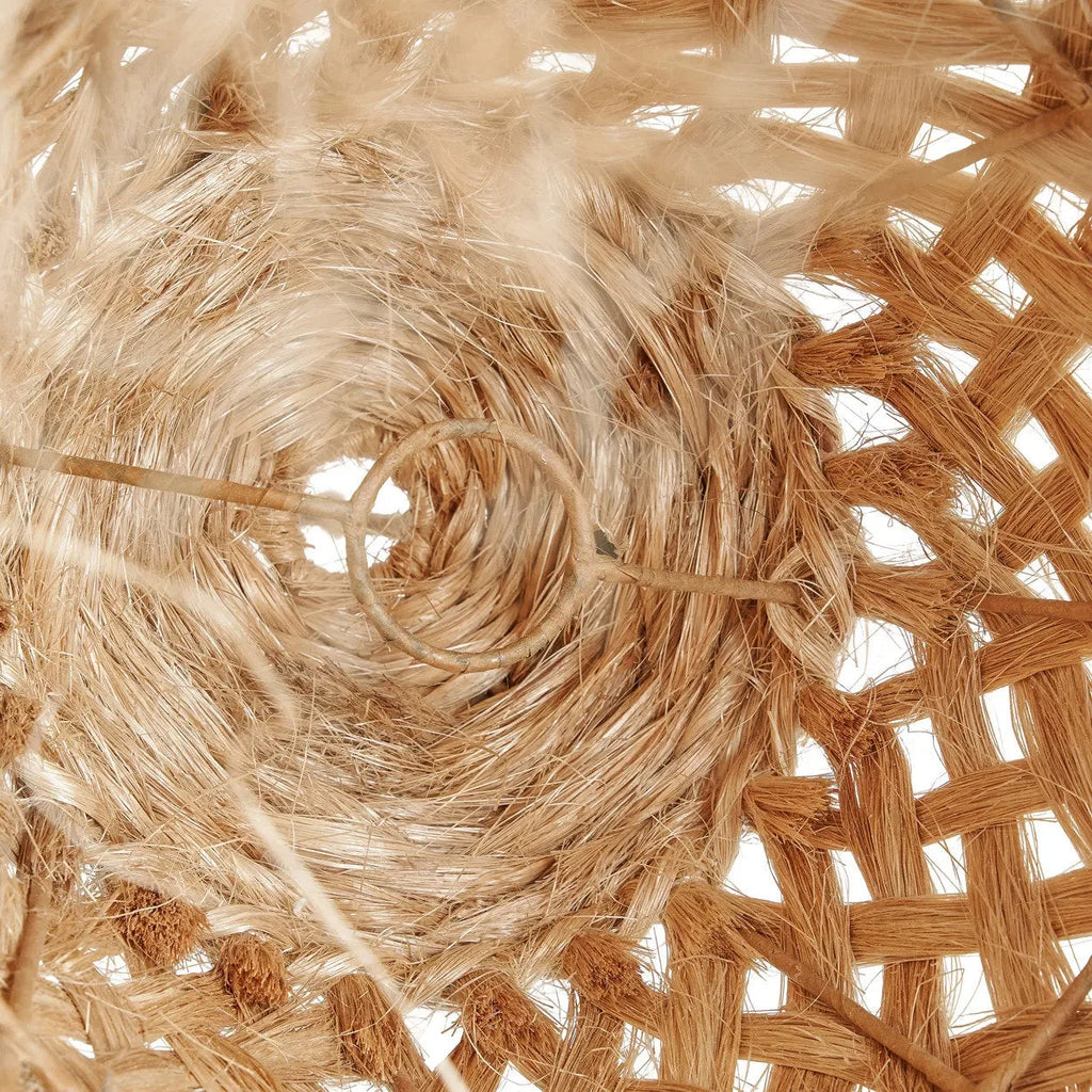 Suspension en abaca forme méduse naturelle 43 cm