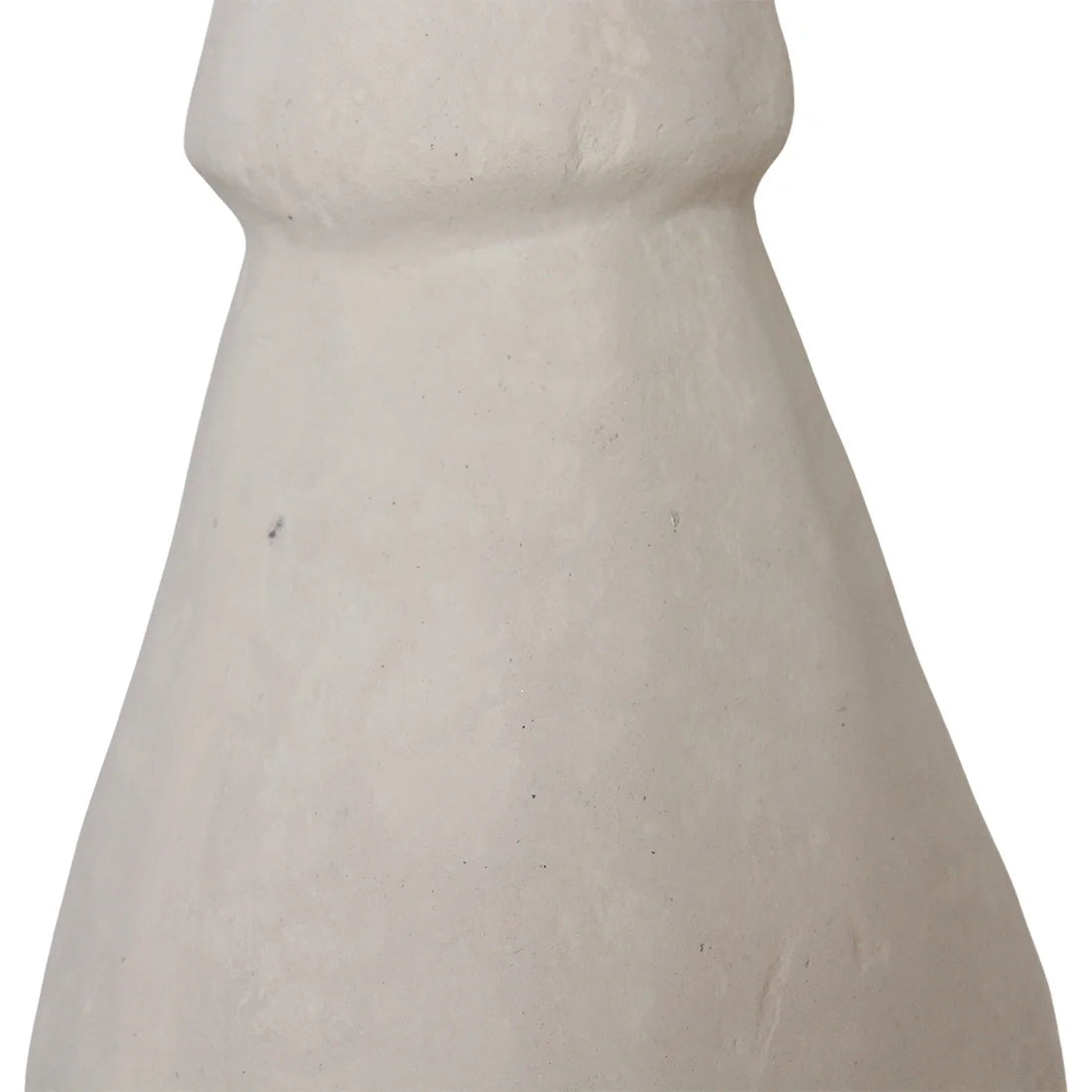 Suspension artisanale en papier-mâché blanc cassé 17x23 cm, vue arrière