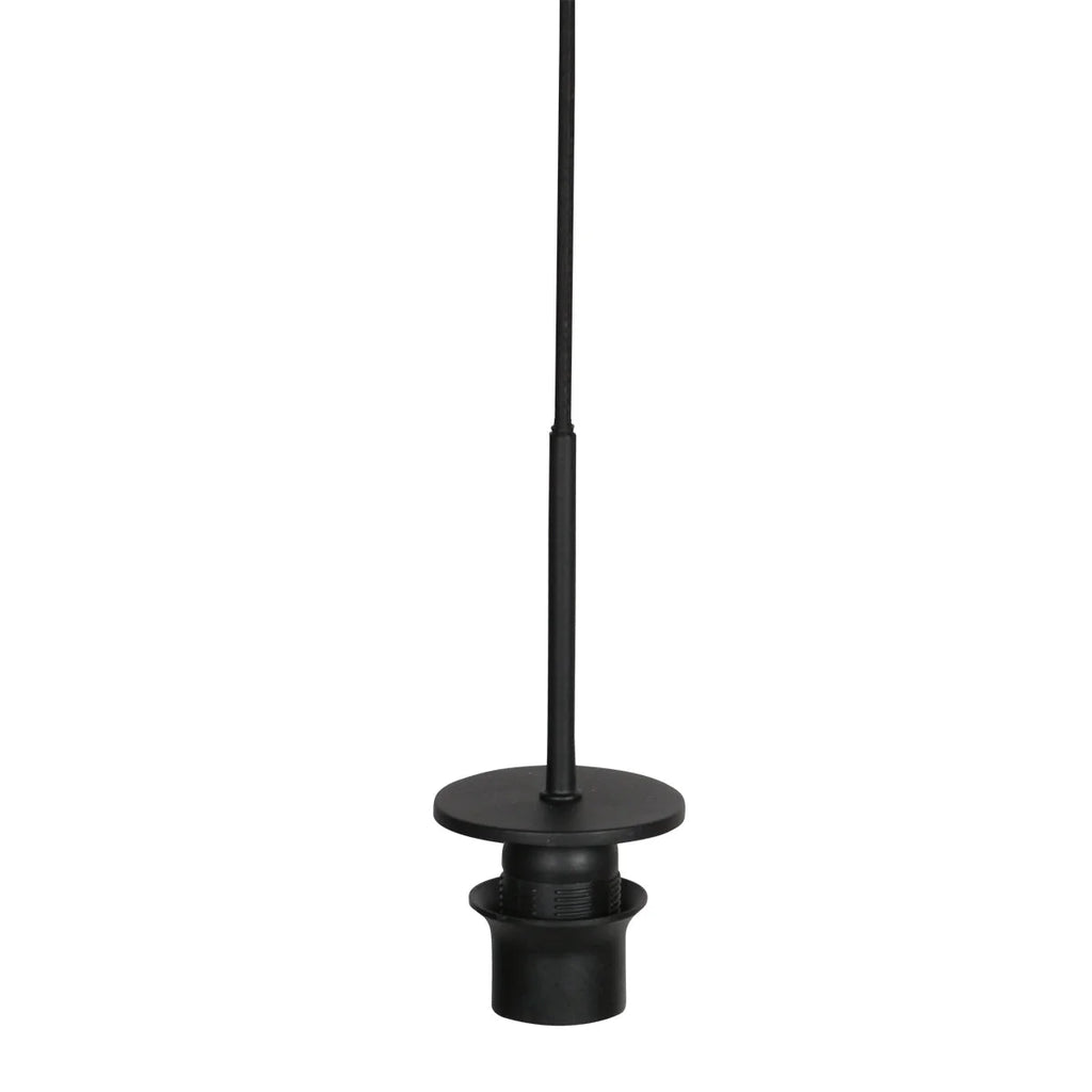 Suspension bambou cuivré avec cinq abat-jours cylindriques ajourés