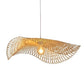 Suspension bambou moderne fond blanc