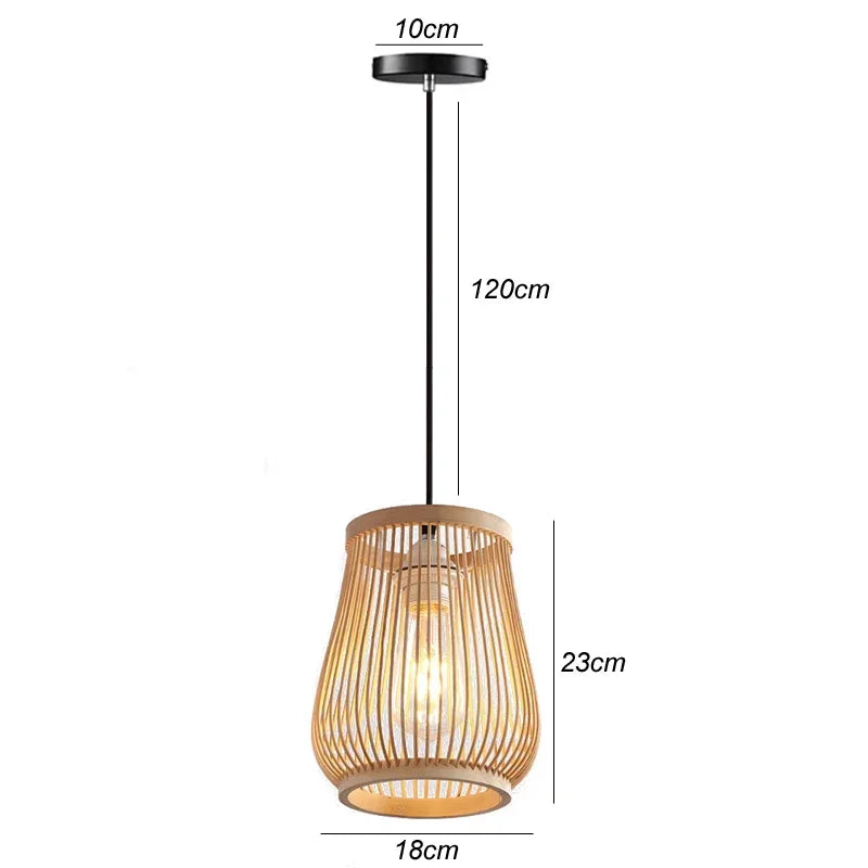 Suspension en bambou naturel