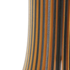 Vase en bois à lattes suspendu en forme de goutte naturel, diamètre 50 cm