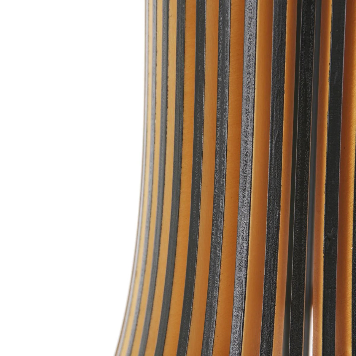 Vase en bois à lattes suspendu en forme de goutte naturel, diamètre 50 cm