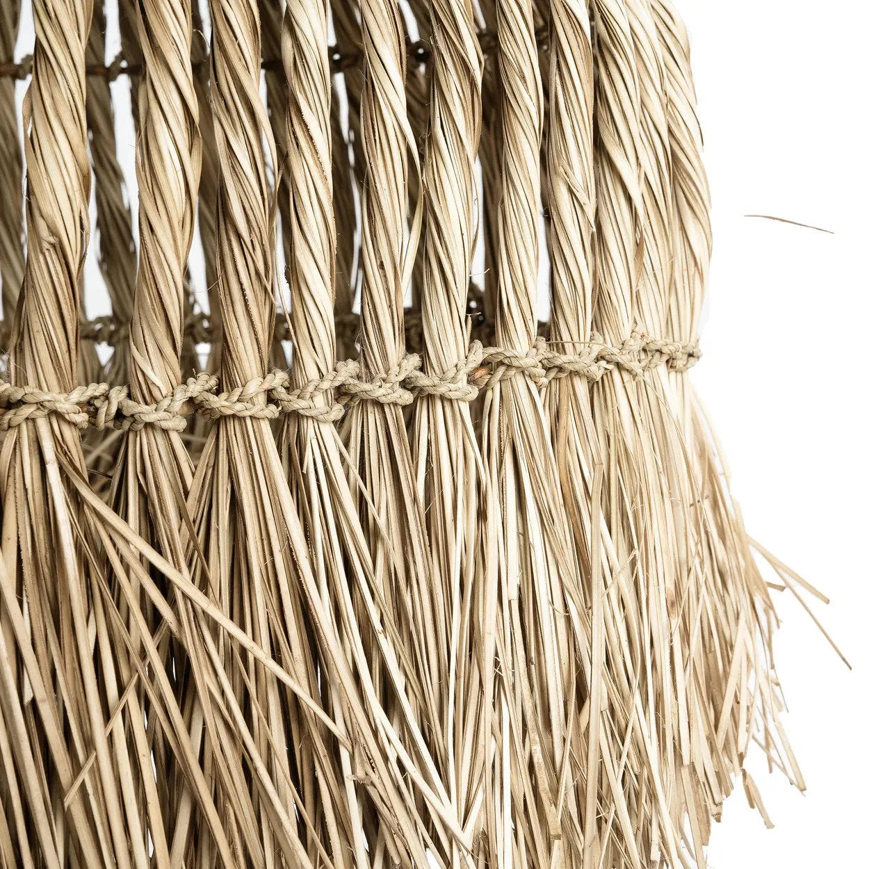 Cloche de suspension en mendong tressé naturel Ø50 cm