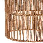 Suspension cylindrique en feuille de bananier ajourée naturelle – H67 cm