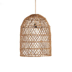 Suspension cylindrique en feuille de bananier tressée naturelle – Ø45 cm
