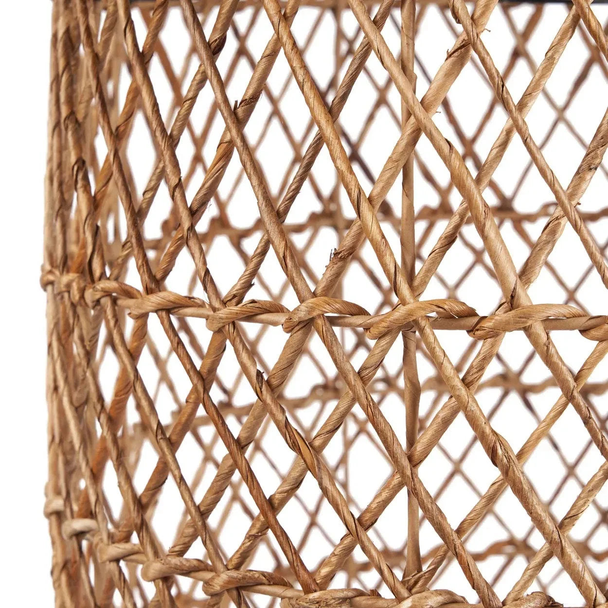 Suspension cylindrique en feuille de bananier tressée naturelle – Ø45 cm