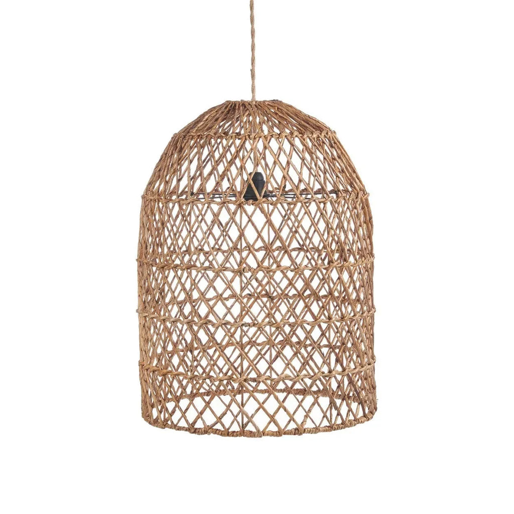 Suspension en feuille de bananier tressée 20 cm naturelle