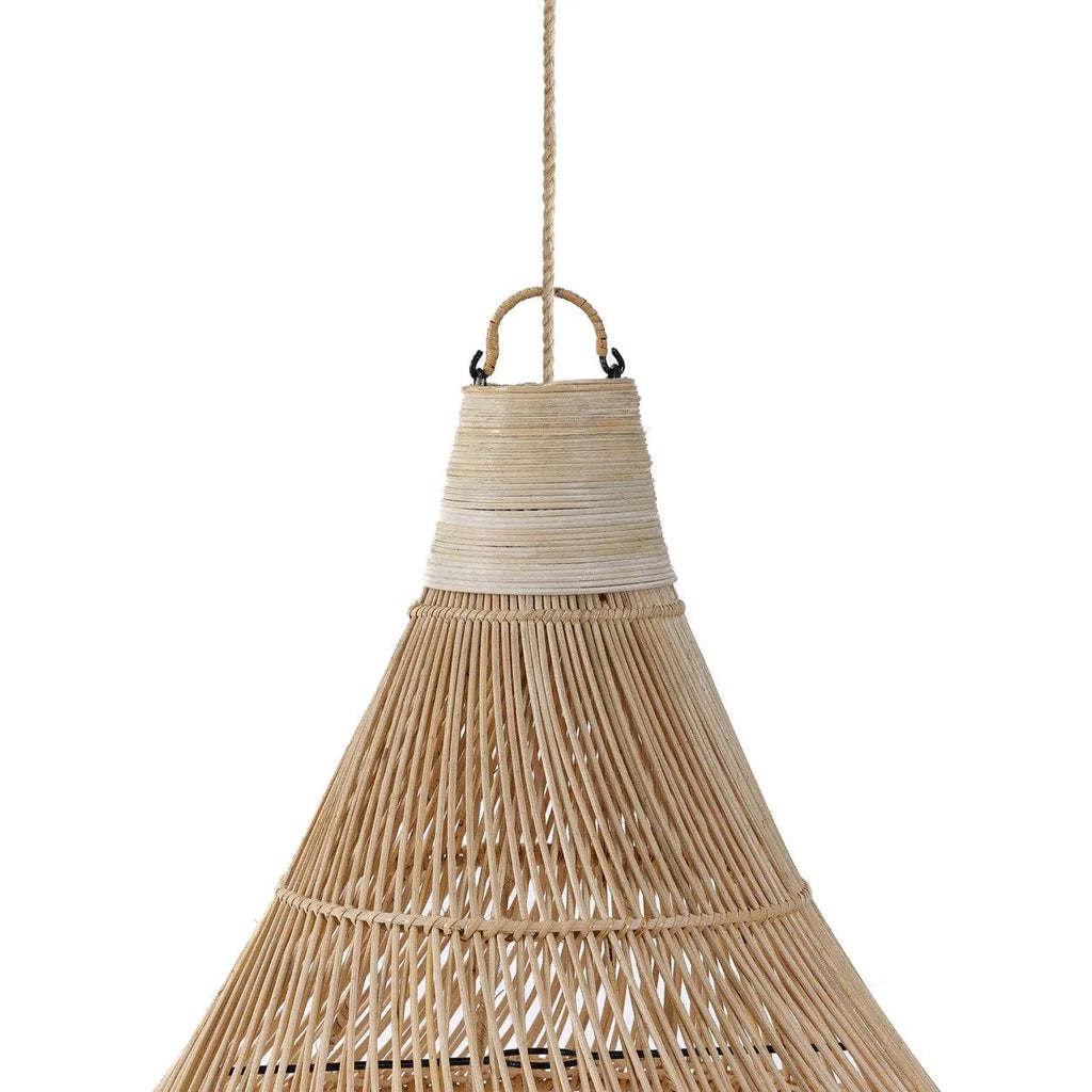 Suspension goutte XL en rotin naturel 110 cm