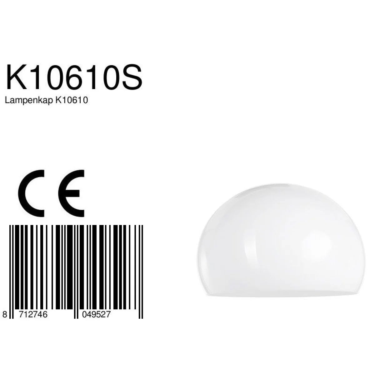 Abat-jour blanc en plastique hémisphérique pour suspension diamètre 38 cm