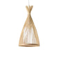 Suspension lanterne bambou fond blanc