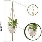 Support suspendu en macramé pour plantes, lot de 6, décoration intérieure végétale