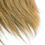 Suspension mendong tressée naturelle Ø50 cm à franges, cheveux blonds synthétiques soyeux