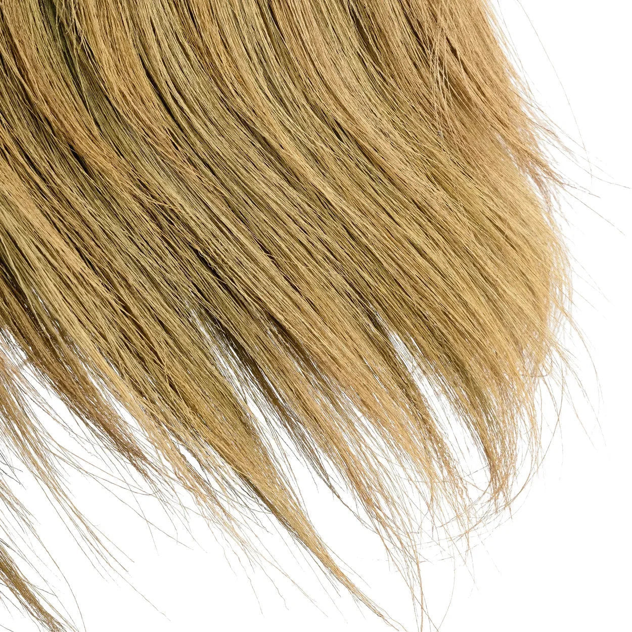 Suspension mendong tressée naturelle Ø50 cm à franges, cheveux blonds synthétiques soyeux