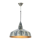 Suspension Hängelampe Harlow 100 Creme en blanc et gris avec intérieur or chaud