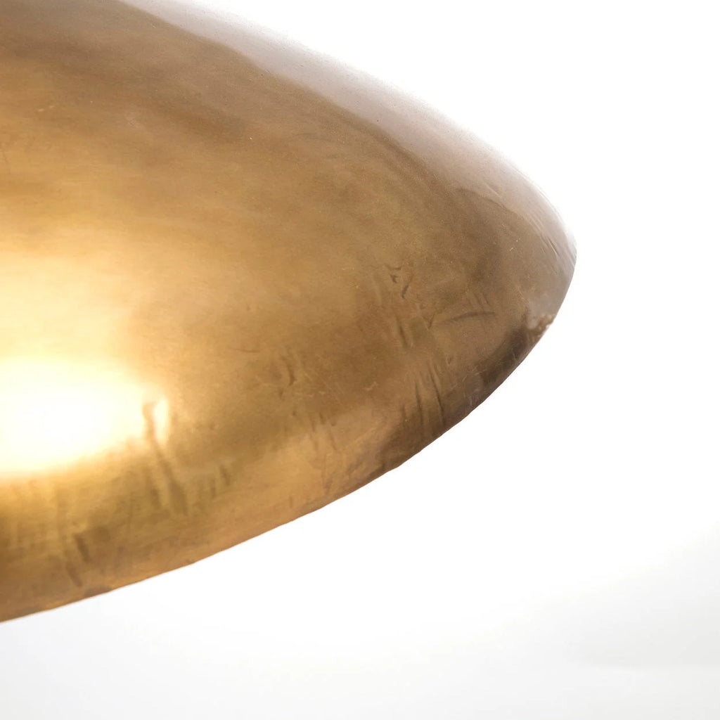 Suspension en métal martelé laiton torsadé XL en laiton doré, 100x70 cm
