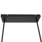 Canopy de plafond noir rectangulaire pour suspension avec deux câbles, adapté au luminaire