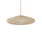 Suspension en rotin macaron naturel 110 cm artisanale