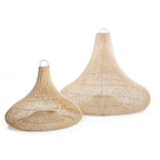 Suspension en rotin naturel forme cloche Ø75 cm