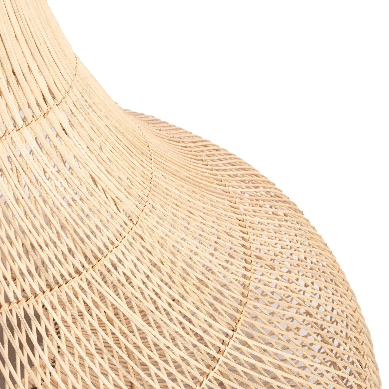 Suspension en rotin naturel forme cloche Ø75 cm